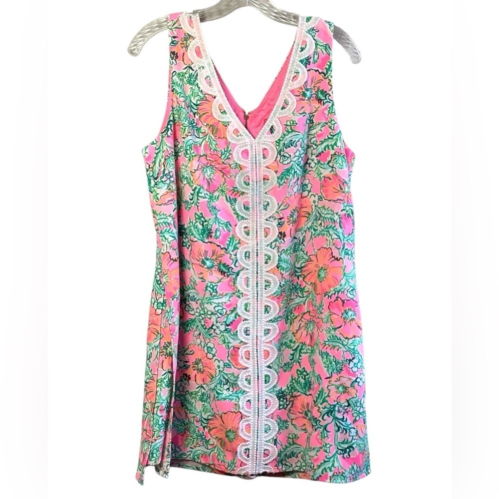Lilly Pulitzer Size Large Ronnie Romper Soleil Pink Perfect Poppy Mini Dress